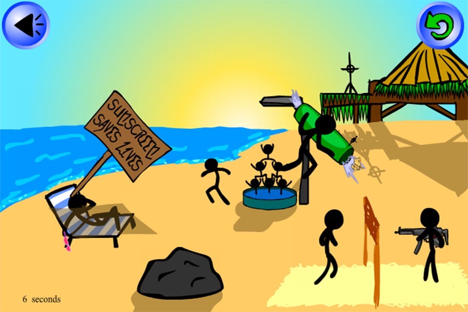 Stick Save - Stickman Beach Party screenshot 3