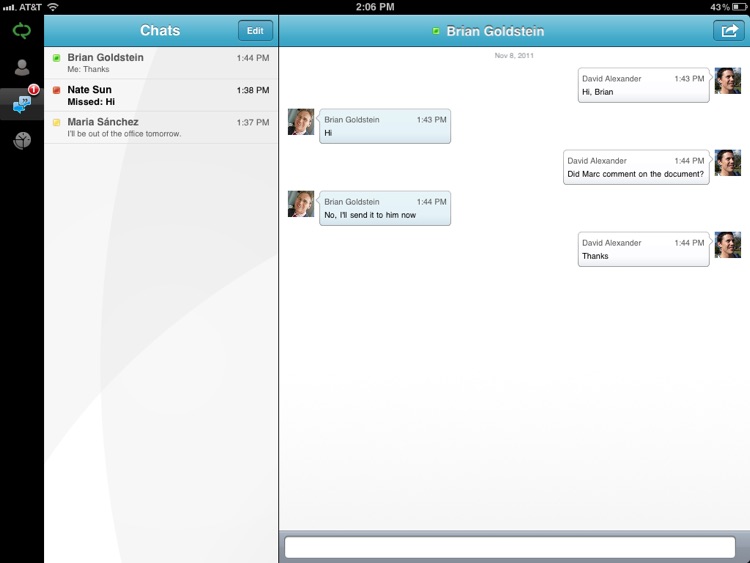 Microsoft Lync 2010 for iPad