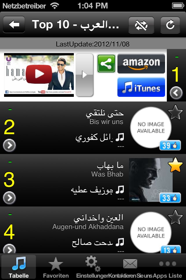 Arab Hits! (Free) - Get The Newest Arabic music charts screenshot 2