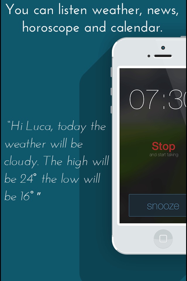 Talking Weather Alarm. screenshot 2