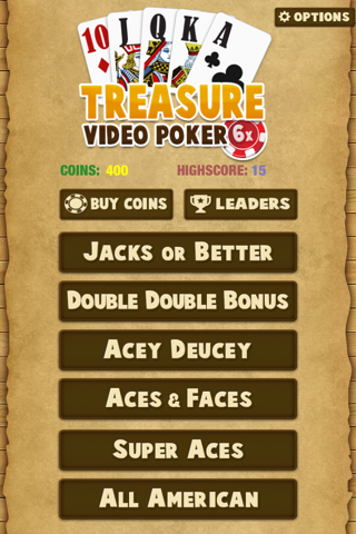 A Ancient Treasure Video Poker Card Game with Daily Bonus screenshot 2