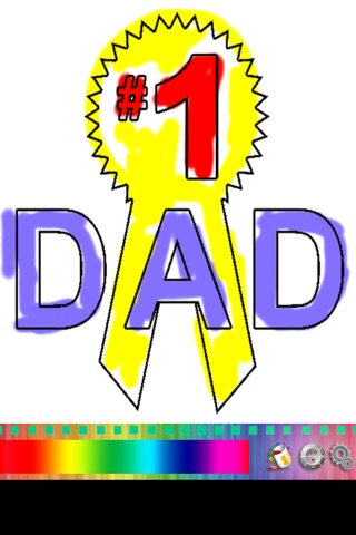 Kids Fingerpainting - Father's Day HD screenshot 2