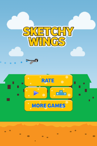 Sketchy Wings - the Flappy Stickman screenshot 4