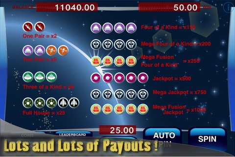 The Star Ace of Outer Space Slots Free screenshot 2