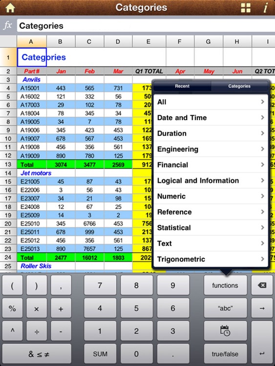 how to make a spreadsheet on ipad