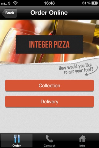 Integer Pizza App screenshot 2