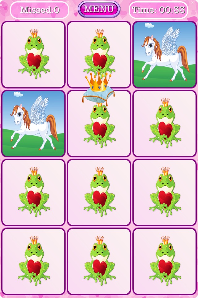 Princess Pony - Matching Memory Game for Kids And Toddlers who Love Princesses and Ponies screenshot 3