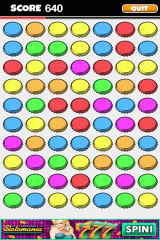 A Soda Pop Match Game: Connect Three Bottle Caps - FREE screenshot 3