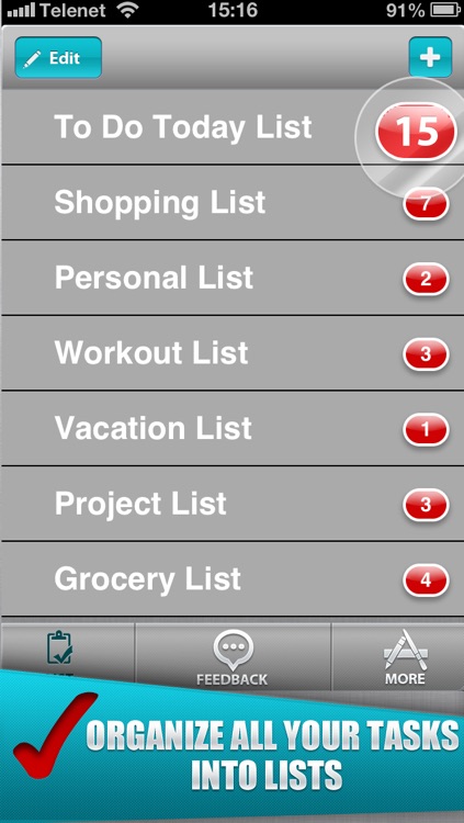 To Do-List for Getting Things Done! (create simple todo lists and check mark all your finished tasks)