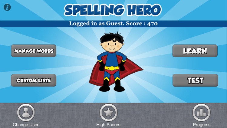 Spelling Hero - custom lists and tests