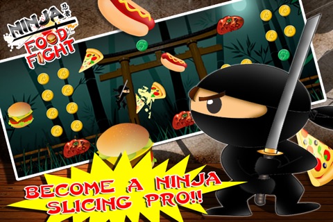 Ninja Food Fight Deluxe - A FREE Jump-ing, Hack, and Slash Game screenshot 2