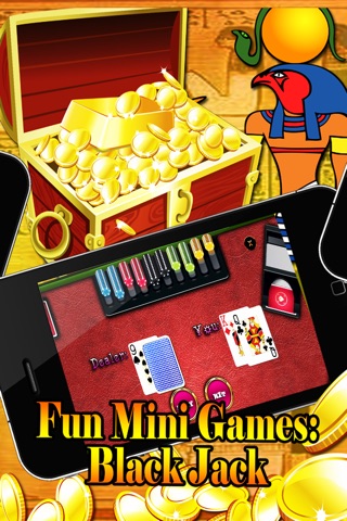 A Pharaoh Slot Machine - 5 Spin Reels with Bingo, Blackjack and Roulette Bonus Games screenshot 2