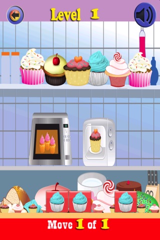 Move and match the cup cakes in the cooking factory - Free Edition screenshot 3