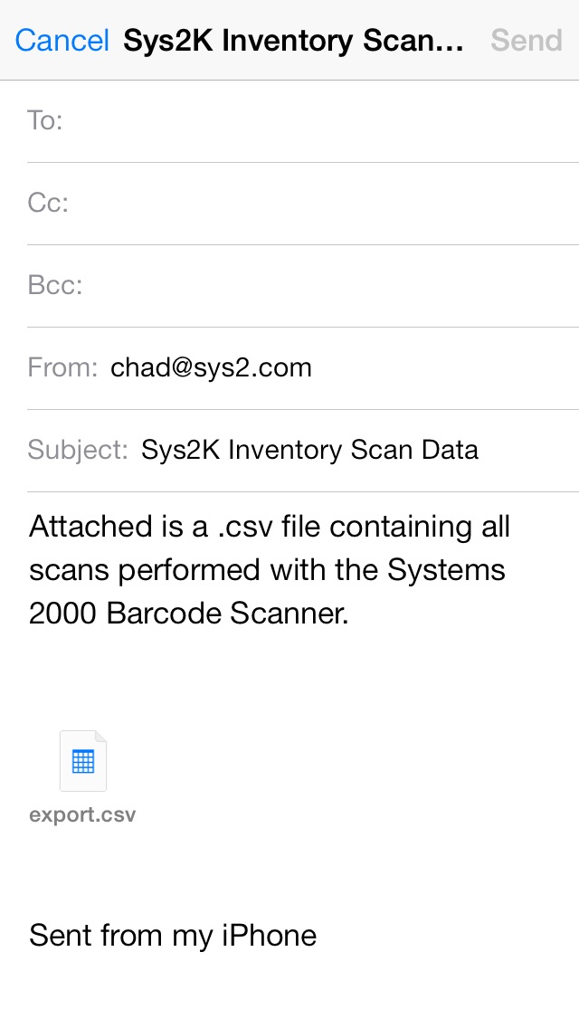 Sys2K Barcode Scanner iPhone App