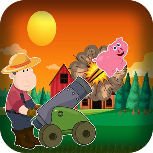 Pink Piggie Farm Cannon - Save the Pigs!