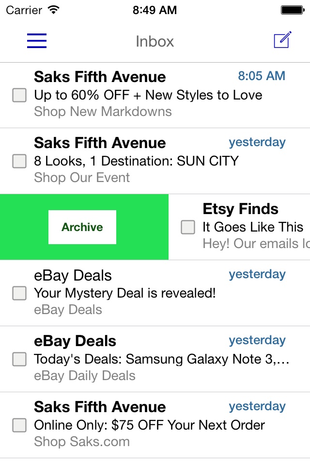 Mailpod for Yahoo Mail, Gmail, Hotmail screenshot 3