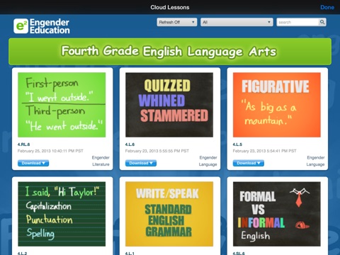English Fourth Grade - Common Core Curriculum Builder and Lesson Designer for Teachers and Parents screenshot 2