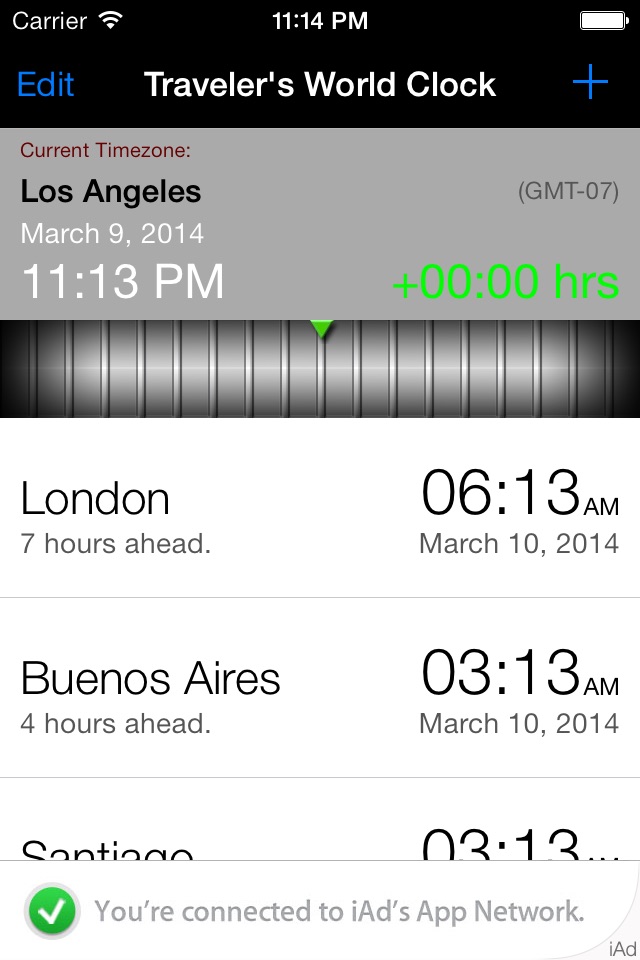 Traveler's World Clock Free screenshot 2