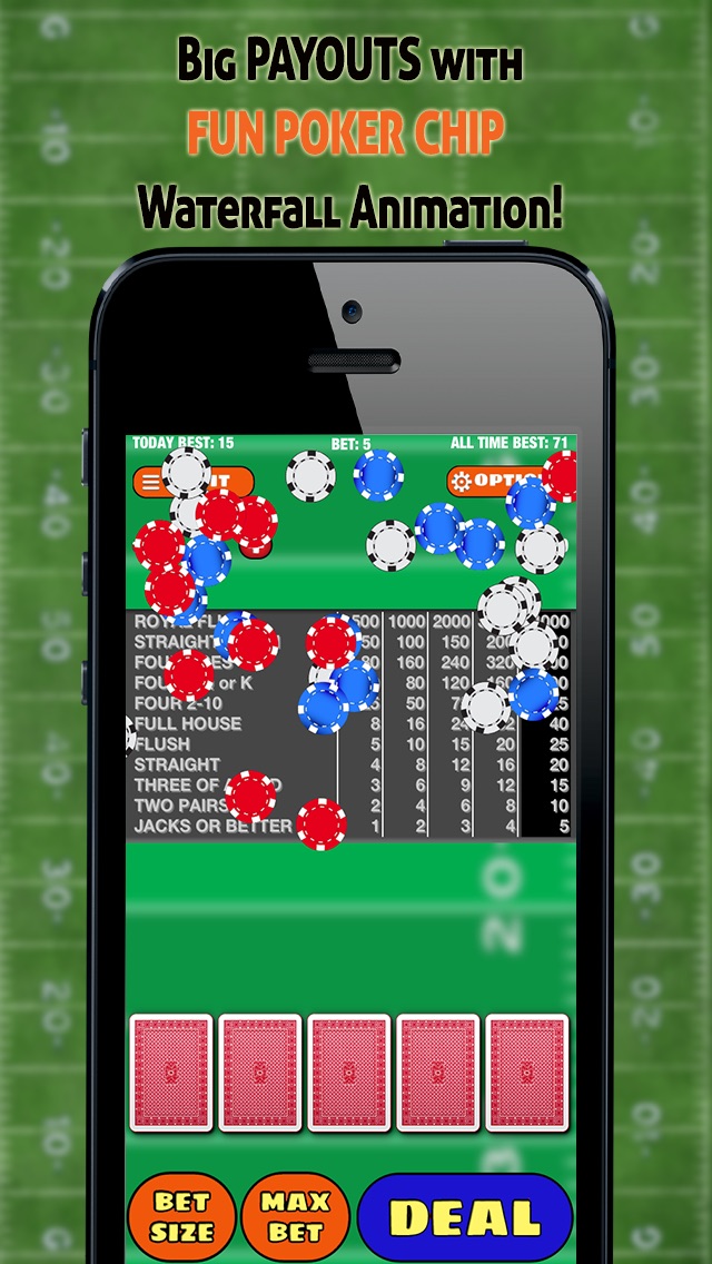 Football's Halftime Video Poker - Six Fun Vegas Style Card Games 1.0 IOS -