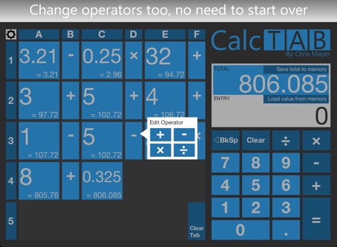 CalcTab screenshot 4