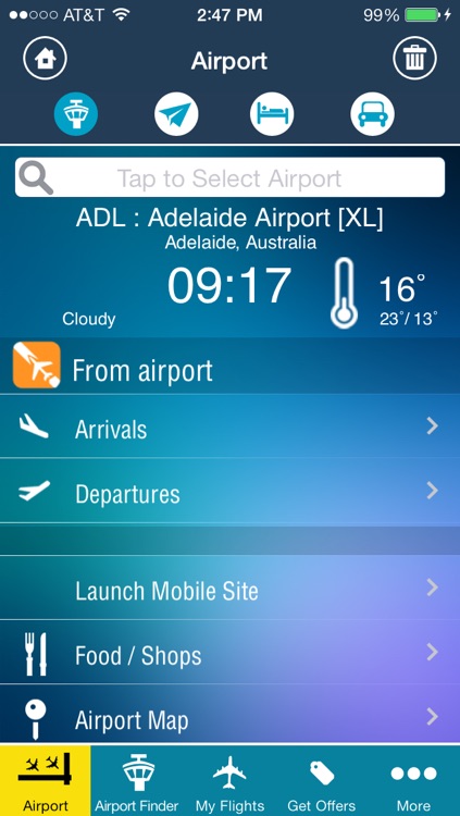 Adelaide Airport-Flight Tracker