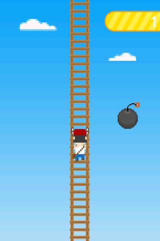 Pixel Man Climbing Ladder screenshot 3