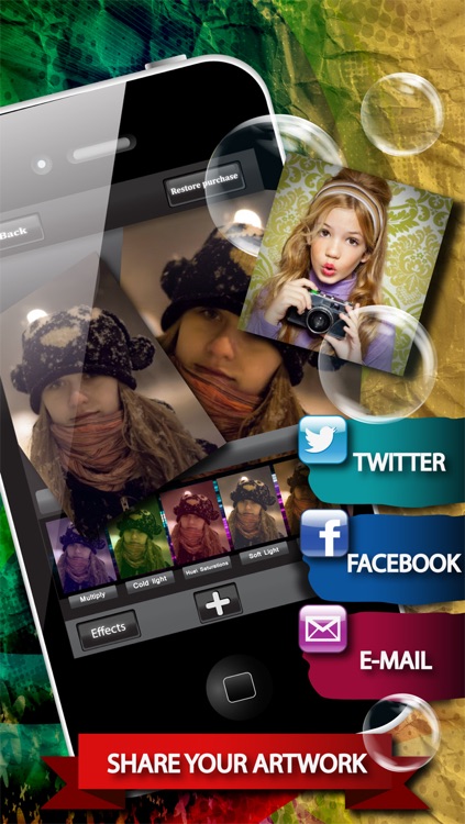 Photo Effects FX Add Custom Bokeh HD Collection Colour to Photos for Instagram