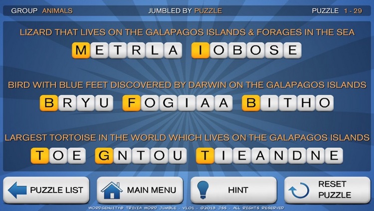 Wordgenuity Trivia Word Jumble