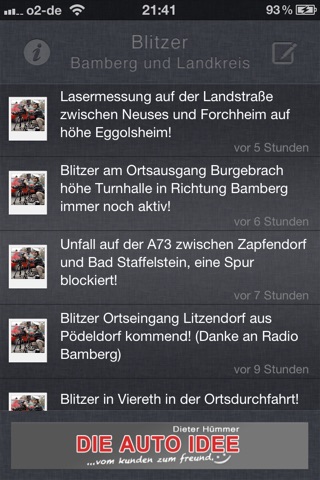 Blitzer - Bamberg und Landkreis screenshot 2