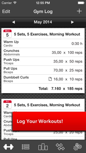 Gym Log Ultimate Free - Plan and log wor