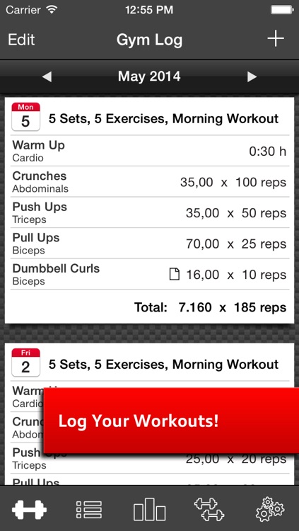 Gym Log Ultimate Free - Plan and log workouts with the best fitness tracker