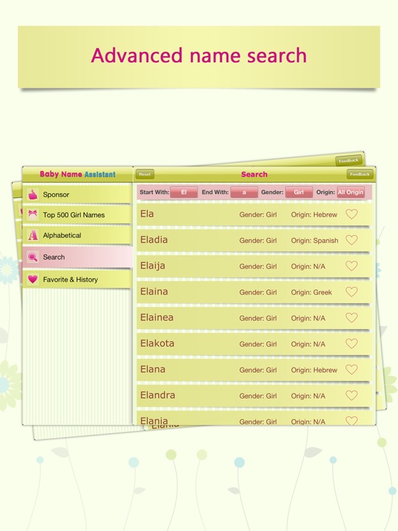 Baby Girl Name Assistant for iPad screenshot-3