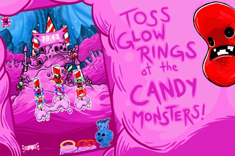 A Ring Toss Attack on Candy Cane Monsters - Fun Edition screenshot 3
