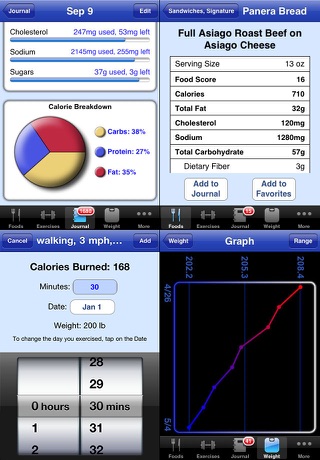 Nutrition Menu - Calorie, Exercise, Weight & Water Tracking Screenshot 3