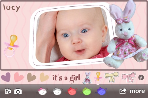 It's a GIRL announcement card maker screenshot 2