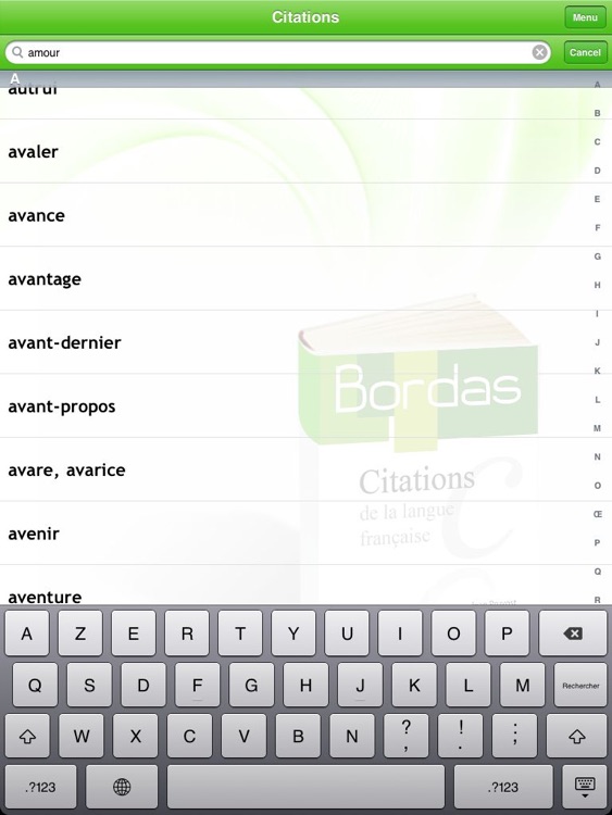 BORDAS 5000 Citations, le dictionnaire des citations de la langue française HD screenshot-3