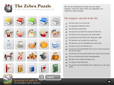 The Zebra Puzzle HD Free screenshot 3