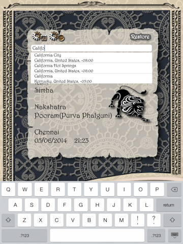 Rasi and Nakshatra Finder HD screenshot 3