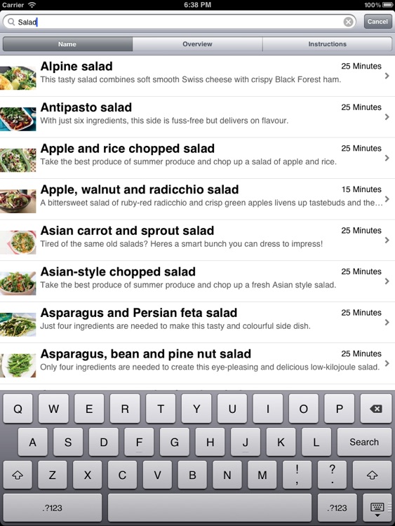 Side Dish Recipes Designed for iPad