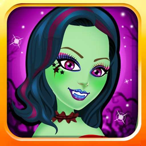 A Monster Make-up Girl Dress up Salon - Style me on a little spooky holiday night makeover fashion party for kids iOS App
