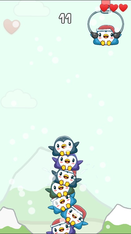 Penguin Tower: Bird Stack FREE - Build a pillar with penguins to reach the sky game