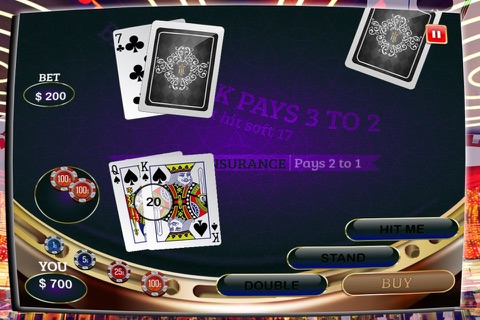 A BlackJack Vegas 21 Free Casino Style (Black Jack) Pro Game screenshot 2