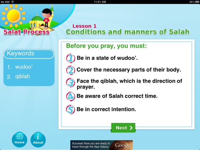 Salah Tutorial for kids - Islam Index(圖2)-速報App