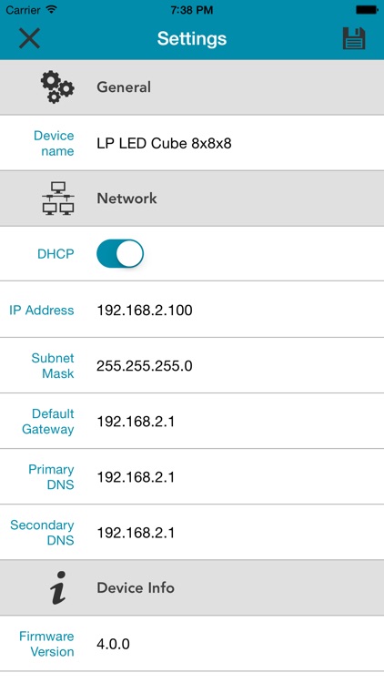 LED Cube 8x8x8 Controller