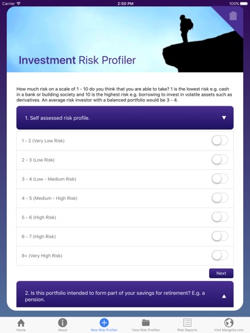 Margetts Risk Profiler screenshot 4