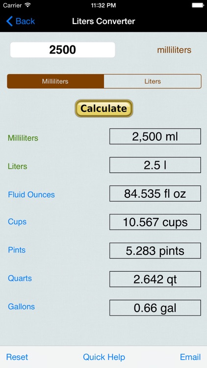 Volume & Weight Converter: Liter, Gallon, Ounces (US Units and Imperial), Cubic Feet, Yards, & Meters screenshot-4