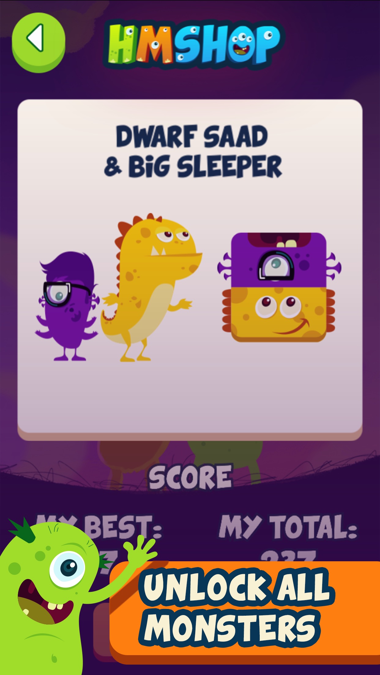 Screenshot do app The Hungry Monsters