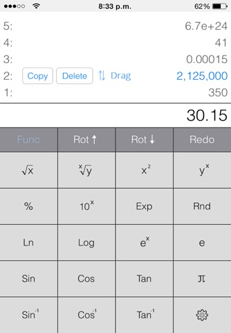 RPN Stack Calculator screenshot 2