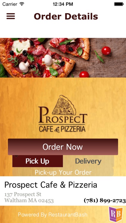 Prospect Cafe & Pizzeria by ManuLogix, Inc.