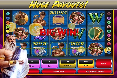 Zeus God and Master of Fun Bonus Fortune Slots screenshot 2